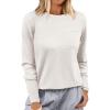 imageANRABESS Oversized Sweaters for Women Casual Crewneck Knit Lightweight Chest Pocket Pullover Top 2025 Fall Travel OutfitsOffwhite