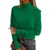 imageANRABESS Turtleneck Sweaters for Women 2025 Fall Long Sleeve Dressy Casual Soft Knitted Button Basic Pullover Tops OutfitsGreen