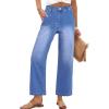imageANRABESS Wide Leg Jeans for Women High Waist Baggy Straight Stretchy Flare Cropped Denim Pants with Patch Pockets 2025 TrendyClassic Blue