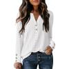 imageANRABESS Womens Eyelet Tops Long Sleeve Henley Shirts Business Dressy Casual Blouse Vacation TShirt 2025 Fall OutfitsWhite