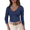 imageANRABESS Womens Fitted Sweaters 2025 Fall Long Sleeve V Neck Basic Tops Lightweight Knitted Slim Dressy Casual Work ShirtsNavy Blue