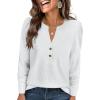 imageANRABESS Womens Long Sleeve Henley Tops Waffle Knit Tunics Shirts Dressy Casual Blouses Cute TShirts 2025 Fall OutfitWhite