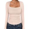 imageANRABESS Womens Long Sleeve Square Neck Tops Ribbed Knit Slim Fit Shirts Basic Tee 2025 Fall Dressy Casual TShirts ClothesBeige