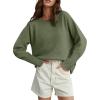imageANRABESS Womens Oversized Batwing Sleeve Sweaters Crewneck Casual Fall Knit Loose Pullover Tops 2025 Work Winter OutfitsArmy Green