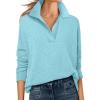 imageANRABESS Womens Polo V Neck Long Sleeve Sweaters Lightweight Dressy Casual Business Basic Knit Pullover Top 2025 Fall OutfitsLight Blue