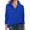 imageANRABESS Womens Polo V Neck Long Sleeve Sweaters Lightweight Dressy Casual Business Basic Knit Pullover Top 2025 Fall OutfitsRoyal Blue