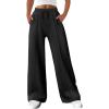 imageANRABESS Womens Sweatpants Wide Leg Casual Loose Baggy Lounge Travel Pants 2025 Fall Drawstring Joggers with PocketsBlack