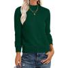 imageANRABESS Womens Turtleneck Long Sleeve Lightweight Casual Fall Sweaters 2025Forest Green