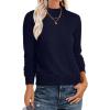 imageANRABESS Womens Turtleneck Long Sleeve Lightweight Casual Fall Sweaters 2025Navy Blue