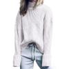 imageANRABESS Womens Turtleneck Sweater 2025 Long Sleeve Ribbed Chunky Knit Fall Pullover Sweater TopWhite