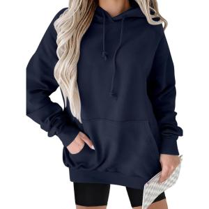imageANRABESS Women Hoodies Long Sleeve Loose Fit Fleece Hooded Sweatshirts Drawstring Pullover Top With Pockets 2025 Fall OutfitsNavy Blue