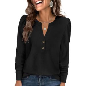 imageANRABESS Womens Long Sleeve Henley Tops Waffle Knit Tunics Shirts Dressy Casual Blouses Cute TShirts 2025 Fall OutfitBlack