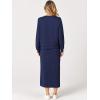 imageANRABESS 2 Piece Skirt Sets For Women Fall Dresses 2025 Long Sleeve Top and Midi Skirts Lounge Travel Outfits Winter ClothesNavy Blue