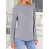 imageANRABESS Long Sleeve Shirts for Women Casual Crewneck Basic Tee Tshirts Loose Fit Curved Hem Tunic Top 2025 Fall OutfitsSliver Gray