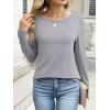 imageANRABESS Long Sleeve Shirts for Women Casual Crewneck Basic Tee Tshirts Loose Fit Curved Hem Tunic Top 2025 Fall OutfitsSliver Gray