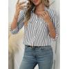 imageANRABESS Long Sleeve Striped Shirts for Women Fall Button Down Cute Tops 2025 V Neck Businese Casual Blouses with PocketsBlack Striped