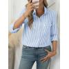 imageANRABESS Long Sleeve Striped Shirts for Women Fall Button Down Cute Tops 2025 V Neck Businese Casual Blouses with PocketsBlue Striped
