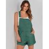 imageANRABESS Overalls for Women Denim Shorts Overalls 2025 Summer Casual Loose Fit Adjustable Rompers Jean jumpsuit Bib ShortallsDeep Green