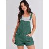 imageANRABESS Overalls for Women Denim Shorts Overalls 2025 Summer Casual Loose Fit Adjustable Rompers Jean jumpsuit Bib ShortallsDeep Green