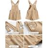 imageANRABESS Overalls for Women Denim Shorts Overalls 2025 Summer Casual Loose Fit Adjustable Rompers Jean jumpsuit Bib ShortallsKhaki