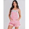 imageANRABESS Overalls for Women Denim Shorts Overalls 2025 Summer Casual Loose Fit Adjustable Rompers Jean jumpsuit Bib ShortallsPink