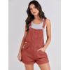 imageANRABESS Overalls for Women Denim Shorts Overalls 2025 Summer Casual Loose Fit Adjustable Rompers Jean jumpsuit Bib ShortallsRust Red