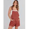 imageANRABESS Overalls for Women Denim Shorts Overalls 2025 Summer Casual Loose Fit Adjustable Rompers Jean jumpsuit Bib ShortallsRust Red