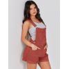 imageANRABESS Overalls for Women Denim Shorts Overalls 2025 Summer Casual Loose Fit Adjustable Rompers Jean jumpsuit Bib ShortallsRust Red