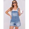 imageANRABESS Overalls for Women Denim Shorts Overalls 2025 Summer Casual Loose Fit Adjustable Rompers Jean jumpsuit Bib ShortallsWashed Barnyard Blue