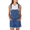 imageANRABESS Overalls for Women Denim Shorts Overalls 2025 Summer Casual Loose Fit Adjustable Rompers Jean jumpsuit Bib ShortallsWashed Deep Blue