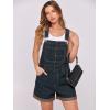 imageANRABESS Overalls for Women Denim Shorts Overalls 2025 Summer Casual Loose Fit Adjustable Rompers Jean jumpsuit Bib ShortallsWashed Deep Indigo