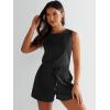 imageANRABESS Romper for Women Short Jumpsuit Summer Casual Dressy Sleeveless Outfits Beach Vacation 2025 Trendy One Piece ClothesBlack