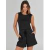 imageANRABESS Romper for Women Short Jumpsuit Summer Casual Dressy Sleeveless Outfits Beach Vacation 2025 Trendy One Piece ClothesBlack
