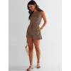 imageANRABESS Romper for Women Short Jumpsuit Summer Casual Dressy Sleeveless Outfits Beach Vacation 2025 Trendy One Piece ClothesBrown