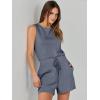 imageANRABESS Romper for Women Short Jumpsuit Summer Casual Dressy Sleeveless Outfits Beach Vacation 2025 Trendy One Piece ClothesDeep Gray