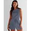 imageANRABESS Romper for Women Short Jumpsuit Summer Casual Dressy Sleeveless Outfits Beach Vacation 2025 Trendy One Piece ClothesDeep Gray
