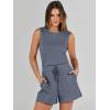 imageANRABESS Romper for Women Short Jumpsuit Summer Casual Dressy Sleeveless Outfits Beach Vacation 2025 Trendy One Piece ClothesDeep Gray