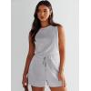 imageANRABESS Romper for Women Short Jumpsuit Summer Casual Dressy Sleeveless Outfits Beach Vacation 2025 Trendy One Piece ClothesGray