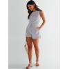 imageANRABESS Romper for Women Short Jumpsuit Summer Casual Dressy Sleeveless Outfits Beach Vacation 2025 Trendy One Piece ClothesGray