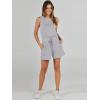 imageANRABESS Romper for Women Short Jumpsuit Summer Casual Dressy Sleeveless Outfits Beach Vacation 2025 Trendy One Piece ClothesGray