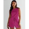 imageANRABESS Romper for Women Short Jumpsuit Summer Casual Dressy Sleeveless Outfits Beach Vacation 2025 Trendy One Piece ClothesHot Pink