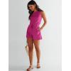imageANRABESS Romper for Women Short Jumpsuit Summer Casual Dressy Sleeveless Outfits Beach Vacation 2025 Trendy One Piece ClothesHot Pink