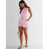 imageANRABESS Romper for Women Short Jumpsuit Summer Casual Dressy Sleeveless Outfits Beach Vacation 2025 Trendy One Piece ClothesPink