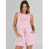 imageANRABESS Romper for Women Short Jumpsuit Summer Casual Dressy Sleeveless Outfits Beach Vacation 2025 Trendy One Piece ClothesPink