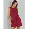 imageANRABESS Romper for Women Short Jumpsuit Summer Casual Dressy Sleeveless Outfits Beach Vacation 2025 Trendy One Piece ClothesRed