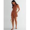 imageANRABESS Romper for Women Short Jumpsuit Summer Casual Dressy Sleeveless Outfits Beach Vacation 2025 Trendy One Piece ClothesRust