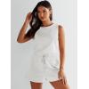 imageANRABESS Romper for Women Short Jumpsuit Summer Casual Dressy Sleeveless Outfits Beach Vacation 2025 Trendy One Piece ClothesWhite