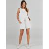 imageANRABESS Romper for Women Short Jumpsuit Summer Casual Dressy Sleeveless Outfits Beach Vacation 2025 Trendy One Piece ClothesWhite