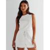 imageANRABESS Romper for Women Short Jumpsuit Summer Casual Dressy Sleeveless Outfits Beach Vacation 2025 Trendy One Piece ClothesWhite