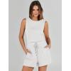 imageANRABESS Romper for Women Short Jumpsuit Summer Casual Dressy Sleeveless Outfits Beach Vacation 2025 Trendy One Piece ClothesWhite